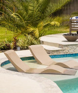 Aqua Outdoors- in-Pool Chaise Lounger - Pool & Sun Shelf Lounge Chair Designed for Water Depths Up to 9”-Compatible with All Types - Poolside & Sun Deck Tanning - Set of 2 - Sandstone Granite