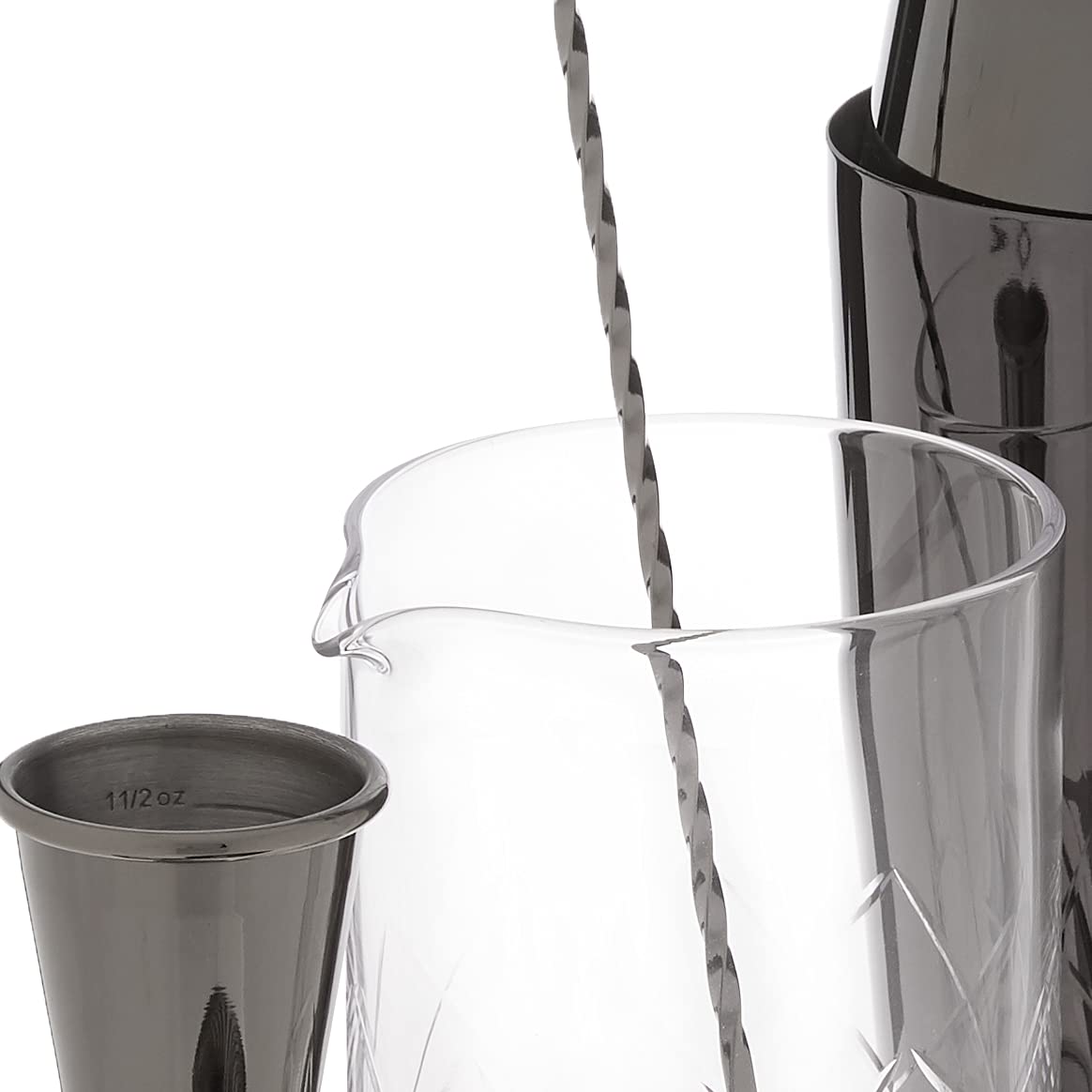 Essential Deluxe Mixing Cocktail Kit, Black, Model Number: M37131BK