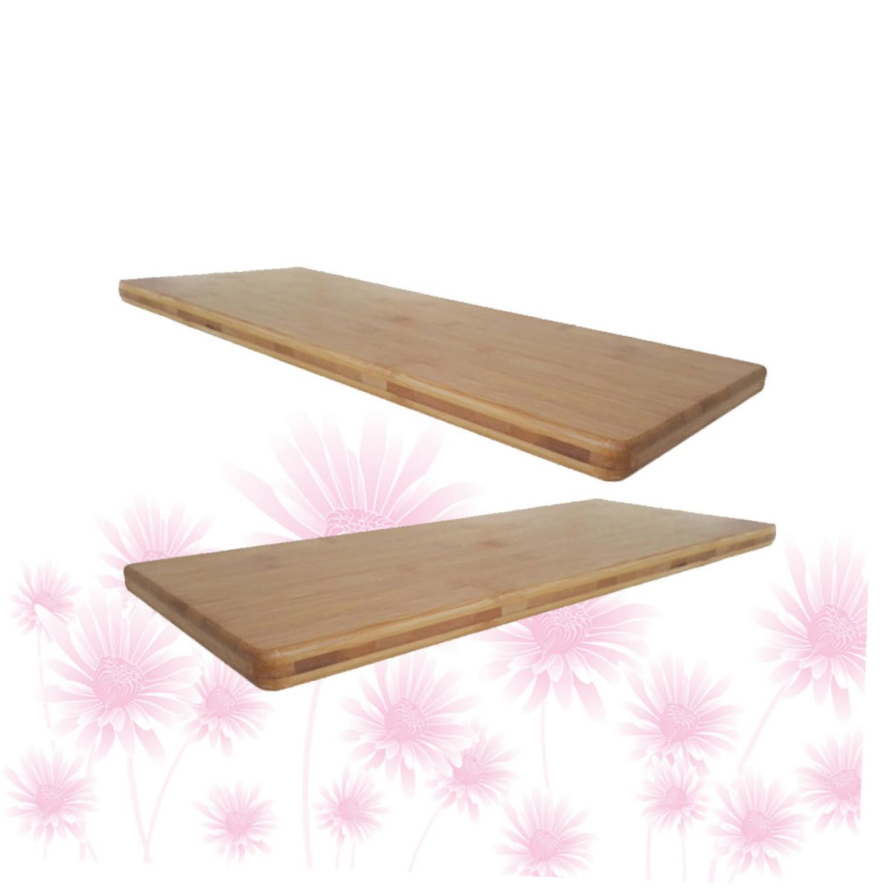 2 Pcs Wall Shelves Wall Bamboo Rack Storage Shelves Book Storage Racks