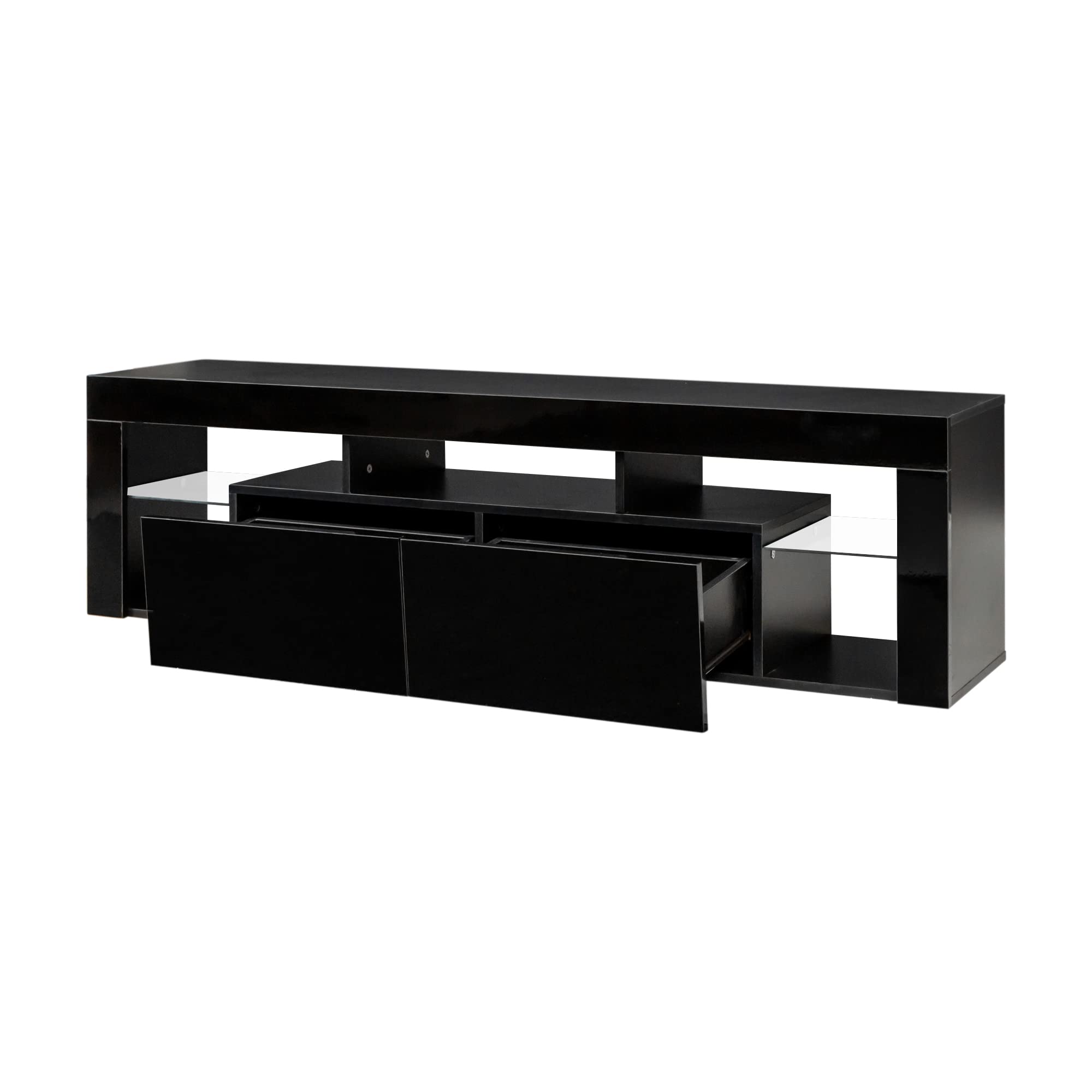 Floating TV Stand Wall Mounted with 16 Color LEDs,63"Modern TV Stand