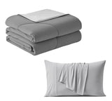 Cooling Pillowcases Light Gray 20 * 30” and Cooling Comforter Dark Gray