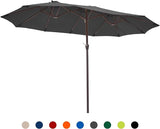 Patio Outdoor Umbrella,15FT Double Sided Large Umbrella,Including Umbrella Base