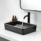 20Inch Bathroom Vessel Sink Rectangular - HLBLFY 20X14 Inch Bathroom