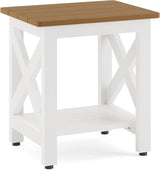 Small Outdoor Side Table, HDPS Adirondack Patio End Table with 2 Tier for Porch