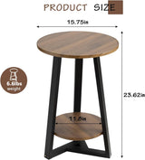 Small Side Table, Small End Table for Living Room, Bedroom, Balcony & Small Spaces