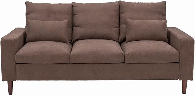 Sectional Sofa 3 Seat Couch, Modern Sofa with Solid Wood Legs, Couches Sofas for