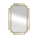 Gold Beveled Mirror - Wall Mirrors Decorative 20"x30" Scalloped Mirror Modern