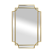 Gold Beveled Mirror - Wall Mirrors Decorative 20"x30" Scalloped Mirror Modern