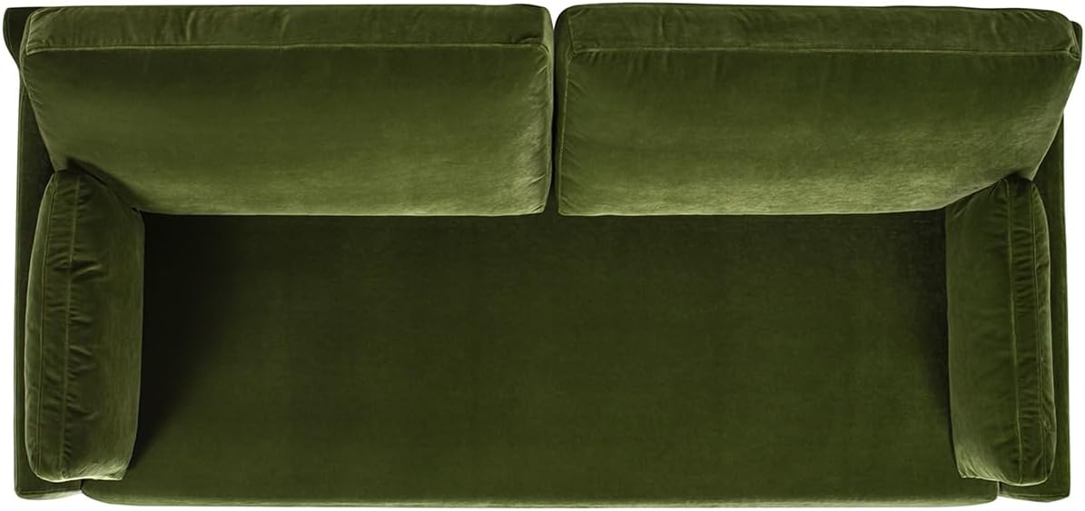 Pasadena 75.5" Modern Farmhouse Sofa, Olive Green Performance Velvet