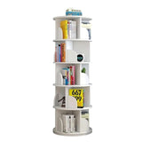 Bookcases 360° Rotating Bookshelf Round Standing Bookcase 5 Tiers Book Rack for