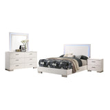 Felicity Full Bed 4-Piece Set, White High Gloss