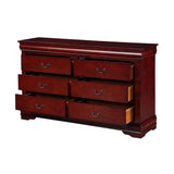 Acme Louis Philippe III 6 Drawers Dresser in Cherry