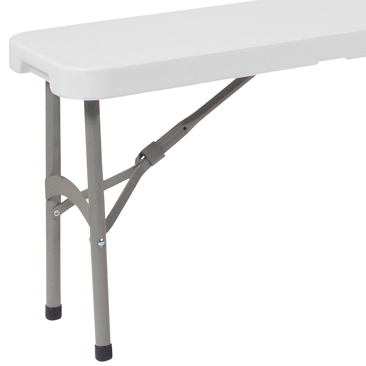 Atlas 11''W x 72"L Bi-Fold Granite White Folding Bench with Carrying