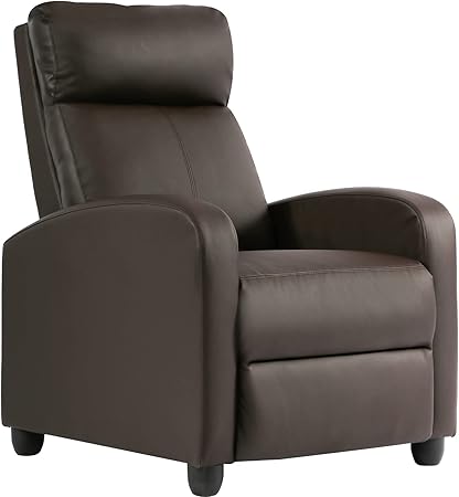 Wingback Recliner Chair Leather Single Modern Sofa Home Theater Seating for Living