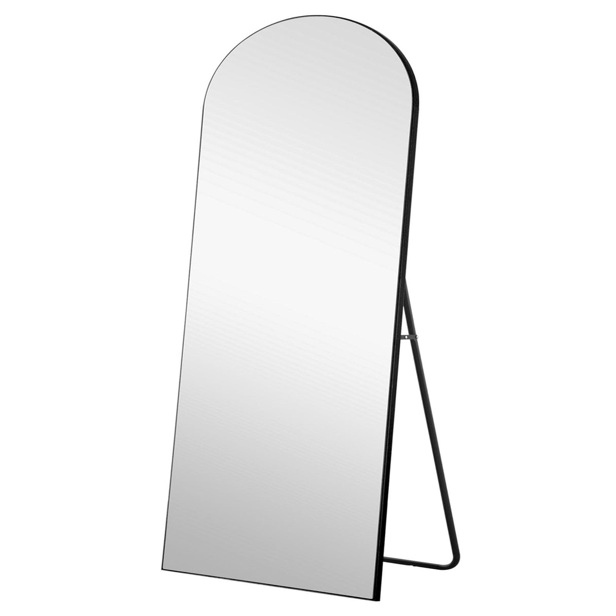 71" Black Arch Wood Framed Freestanding Standing Mirror