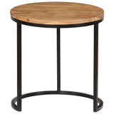 Solid Acacia Wood Coffee Table Set with Sheesham Finish - Fully Assembled 3-Piece