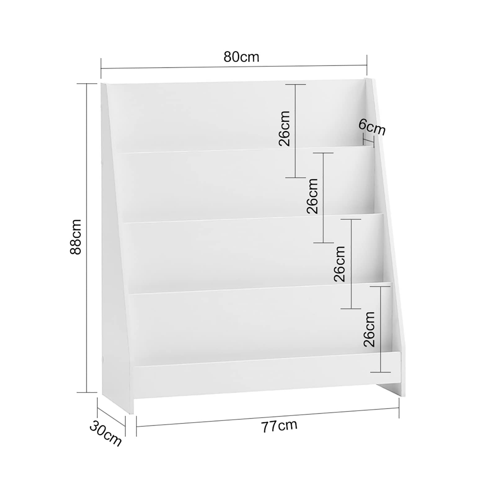 Kids, Montessori Bookshelf Toddler Bookcase 4-Tiers, Storage Display Rack Organize