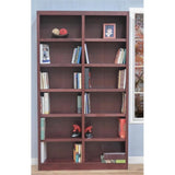 2-Piece 12-Shelf Traditional Wood Double Wide Bookcase Set