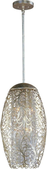 Arabesque-Nine Light Pendant in Crystal style-24 Inches Wide by 12 inches high-Golden Silver