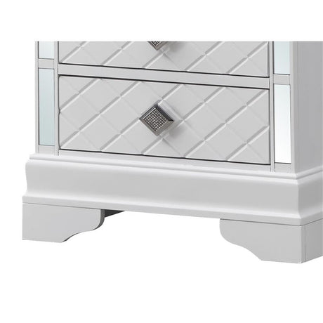 Furniture Verona Wood 2 Drawer Nightstand White