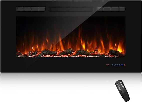 42" Recessed Electric Fireplace Insert 5 Flame Settings