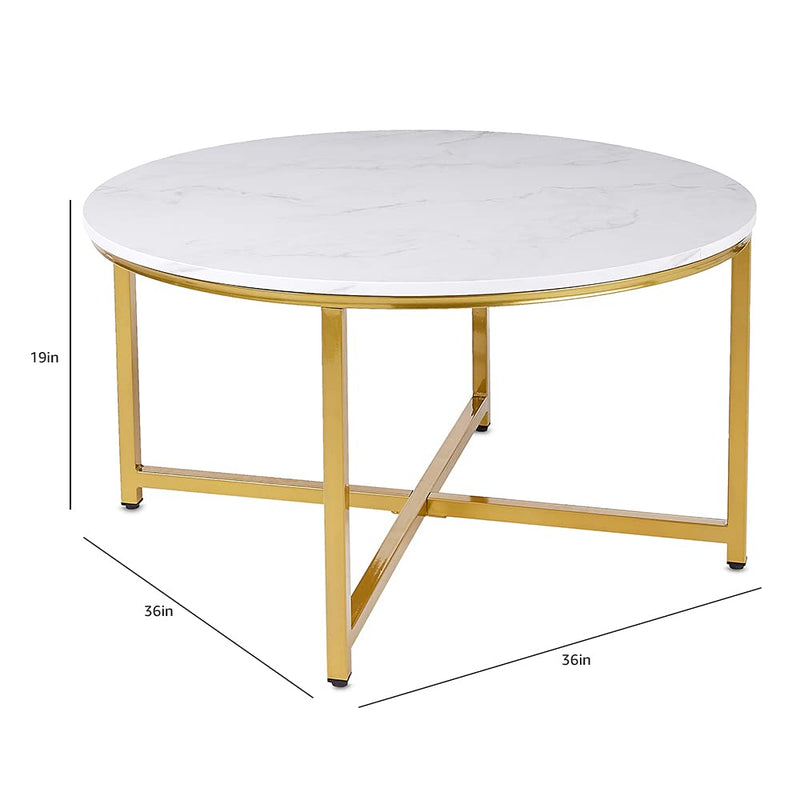 Modern Round Coffee Table for Living Room, Sofa Center Table for Dining Room,