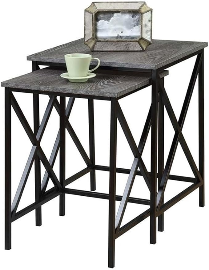2 Piece Nesting End Table Set in Cherry