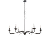Brighton Farmhouse Metal Rustic 6-Light Chandelier - Traditional Dining Room Antique