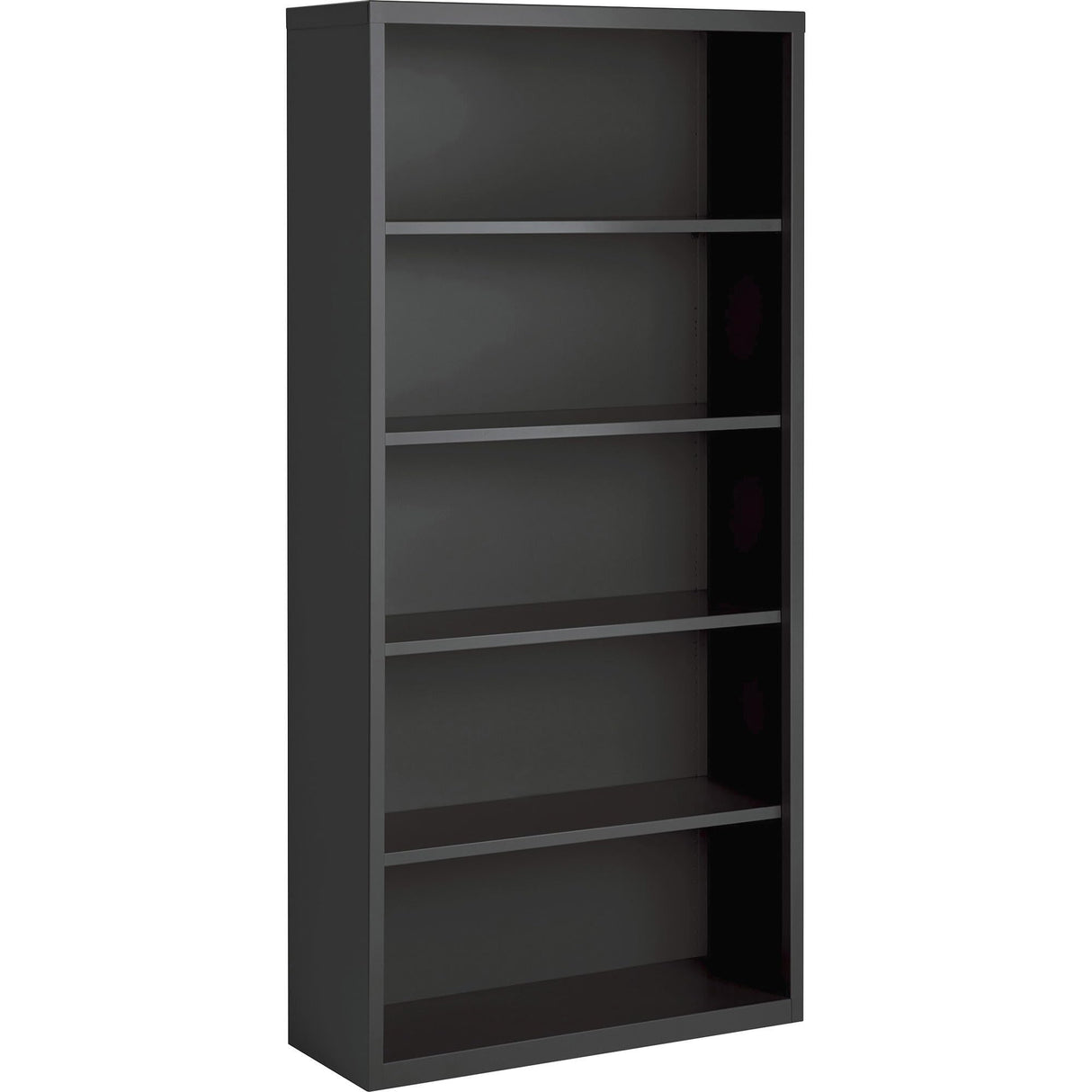 Lorell Fortress Series Charcoal Bookcase, 34.5" x 13" x 72"