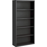 Lorell Fortress Series Charcoal Bookcase, 34.5" x 13" x 72"