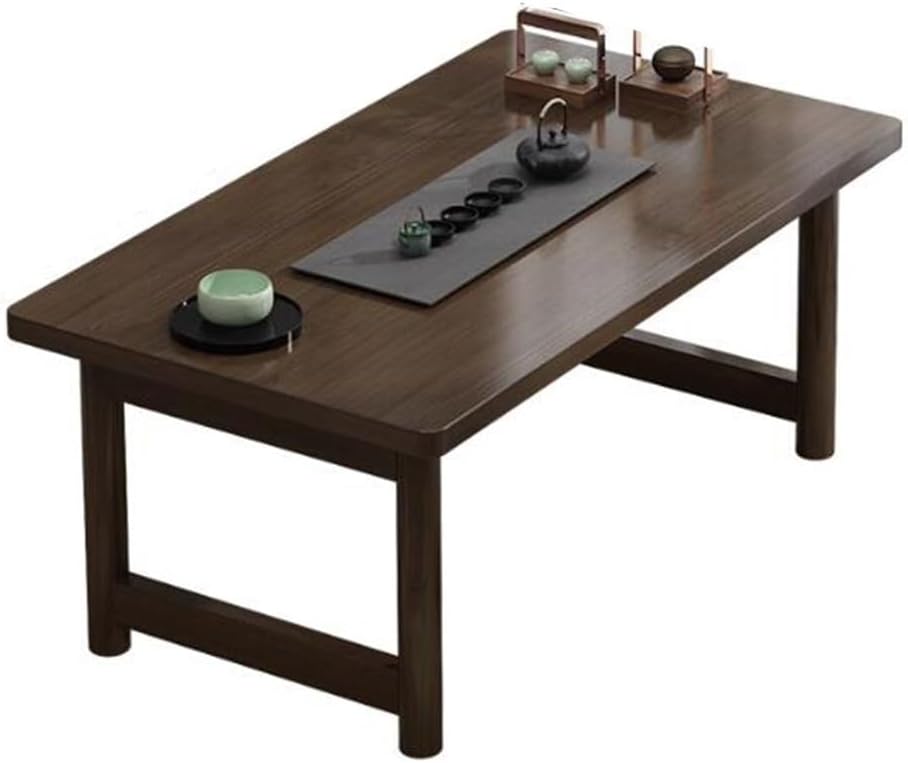 Solid Wood Coffee Table, Foldable Window Table, Balcony Short Coffee Table, Laptop