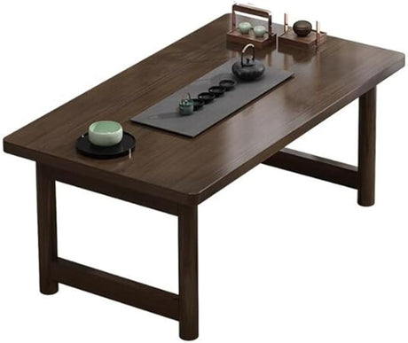 Solid Wood Coffee Table, Foldable Window Table, Balcony Short Coffee Table, Laptop