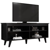 TV Stand Cabinet with 4 Shelves and Cable Management, Entertainment Center for TVs