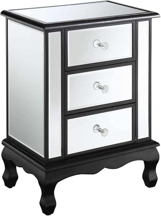 Gold Coast Collection 3-Drawer End Table, 19"L x 12"W x 24.75"H