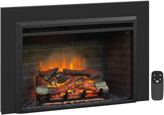 Western Electric Fireplace Insert with Fire Crackling Sound