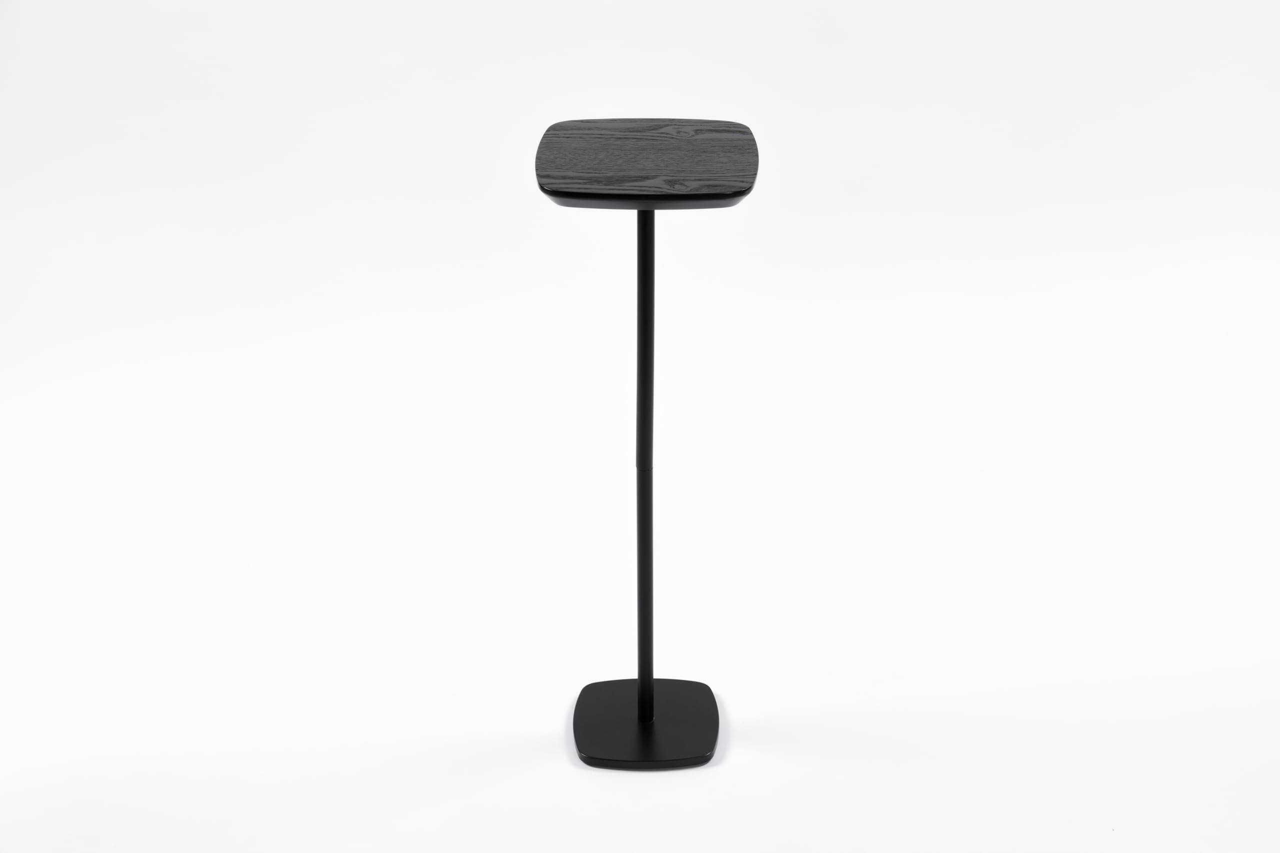 Small Pedestal Drink Table, Wooden Top Side Tables Martini Cocktail Drink Stand