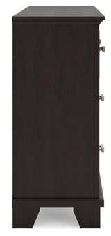 Design by Ashley B441-31 Dresser, 62" W x 16" D x 36" H, Dark Brown