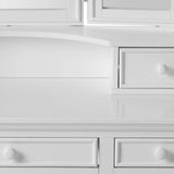 Furniture of America Athy White Vanity with Stool