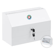 Wall Mount Medicine Lock Box, Drug Cabinet with Key, Large Capacity Secure Stee