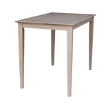 Solid Wood Top Table - Counter Height, Washed Gray Taupe