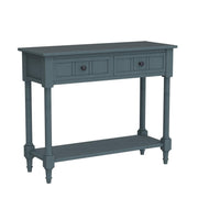 35.4" Rustic Console Entryway Hallway, Solid Wood Traditional Sofa Table