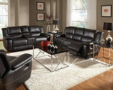 Gliding Loveseat with Console Black 601062