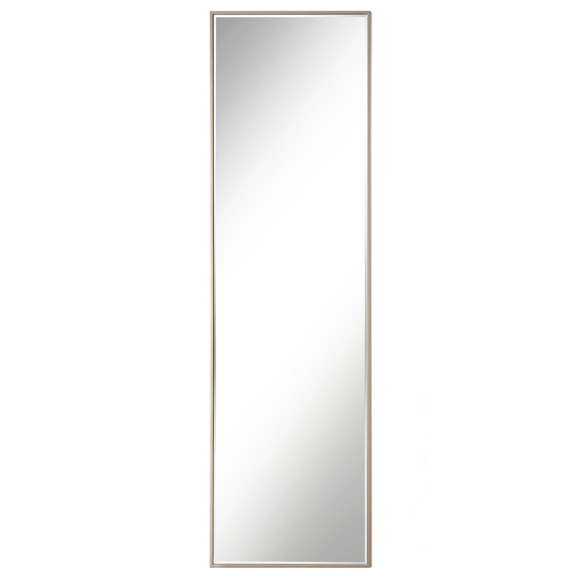 Wall Decorative Mirror with Frame18.46 X 61.77 Inch Color Light Wooden Cooper-Free