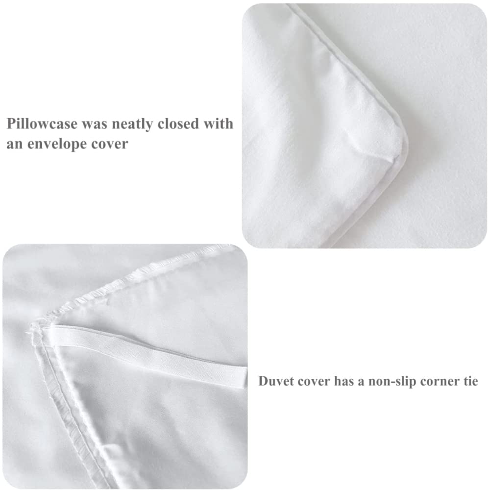 3PCS Comforter Cover Set with 2 Pillow Shams Lightweight Full Size Very Beautiful Flowers for Kids Girls Bedding Quilt Bed Cover Sets