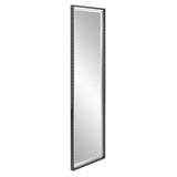 Howard Elliott Large Rectangular Cantera Dressing Vanity Mirror for Wall, Black Metal Frame Full Length Hanging Wall Mirror with Beveled Glass for Living Room, Bedroom & Entryway, 48 x 14 Inch