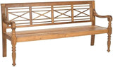Patio Collection Martin Adirondack Acacia Wood Bench, Ash Grey
