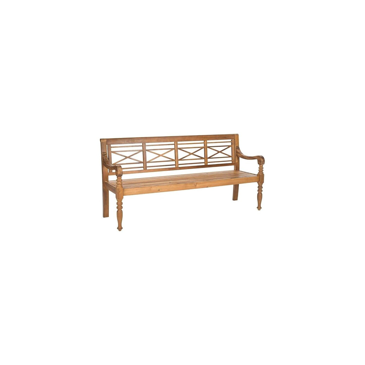 Patio Collection Martin Adirondack Acacia Wood Bench, Natural