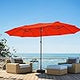 Patio Outdoor Umbrella,15FT Double Sided Large Umbrella,Including Umbrella Base