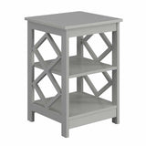 Diamond End Table, Gray