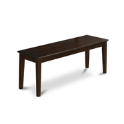 CAB-Cap-W Kitchen Bench with Wood Seat, 51x15x18 Inch, Cappuccino